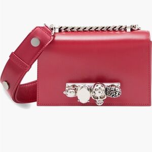 Alexander McQueen Mini The Biker Jeweled Satchel Leather